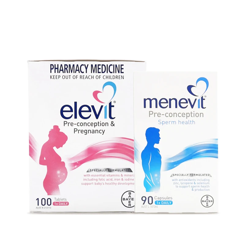 Australia Elevit Pregnancy Compound Vitamins for Women Men Male Fertility Supplements Sperm Quality Mom Baby Healthy Development