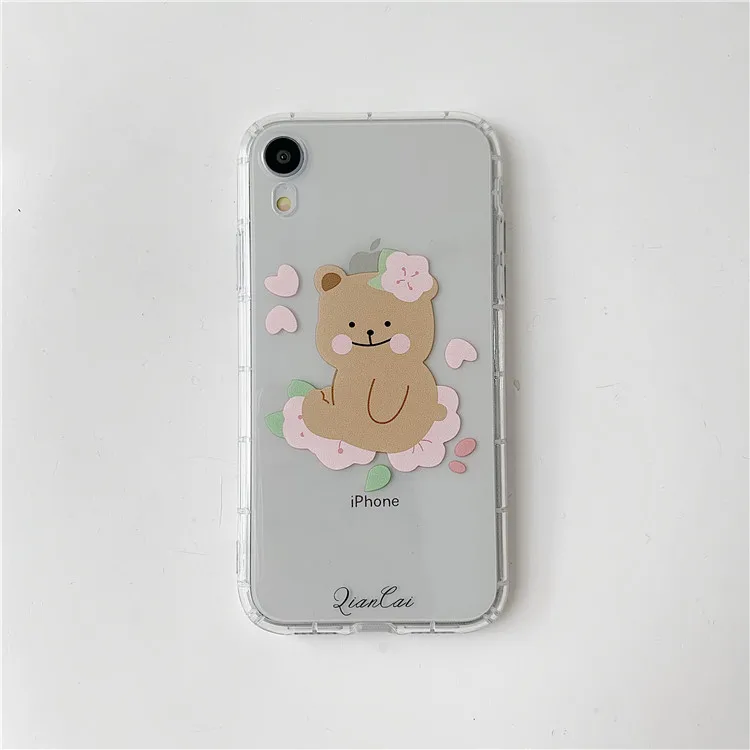 11 Niceking для iPhone 6, 6s, 7, 8 Plus, X, XR, XS Max, чехол с милым мультяшным медведем, Кроликом, мягкий ТПУ чехол для телефона, для iPhone 11 Pro, Max, чехол - Цвет: 11