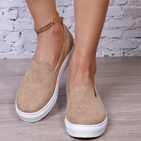 womens shoes summer new fashion solid color flat canvas shoes plus size european and american leisure comfortable single shoes