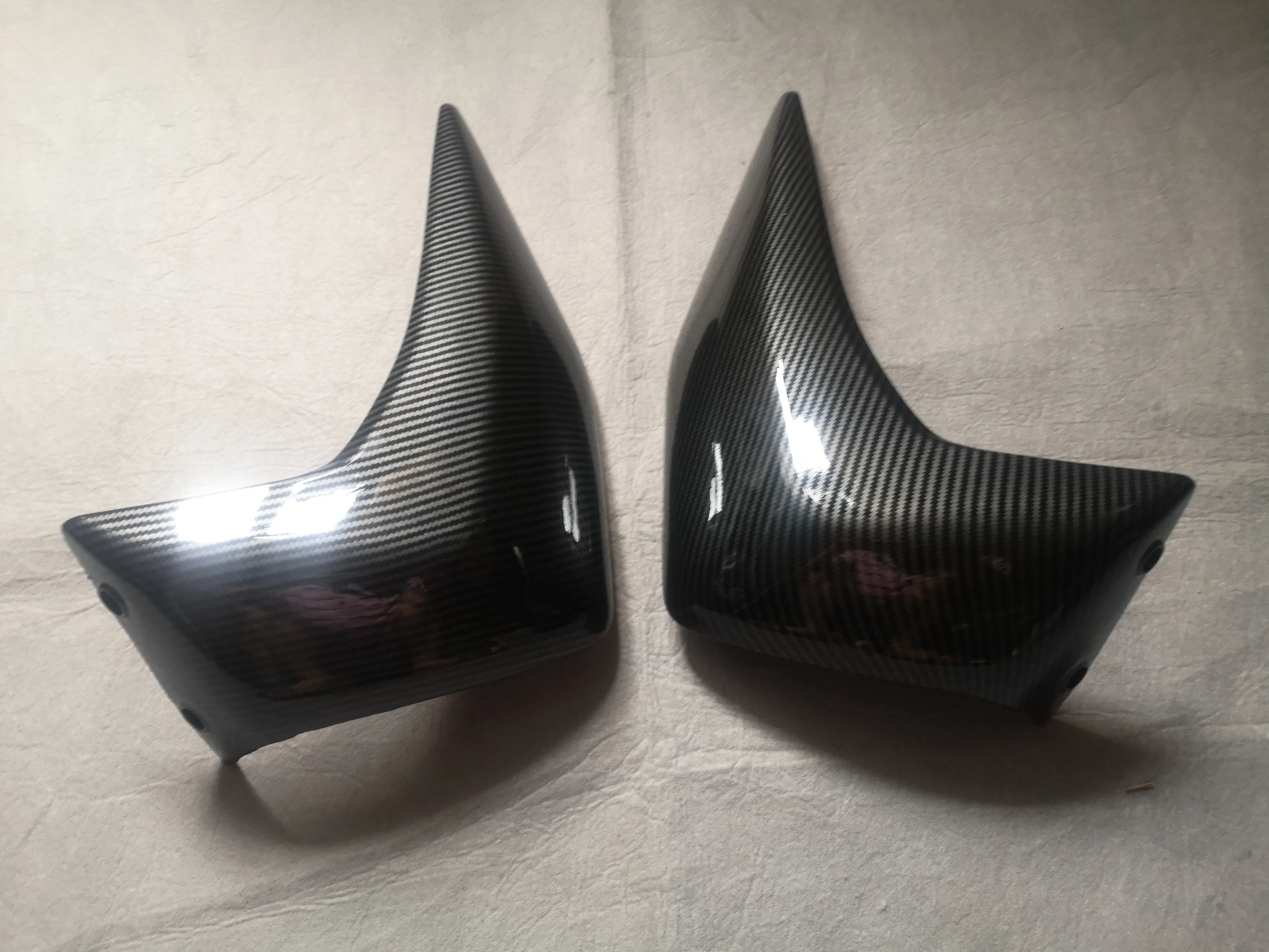 Right Left Panel Radiator  Fairing  Molded For Kawasaki Z750 z 750 2007 2008 2009 2010 2011 2012 Side Cover Ｃarbon Look Painted