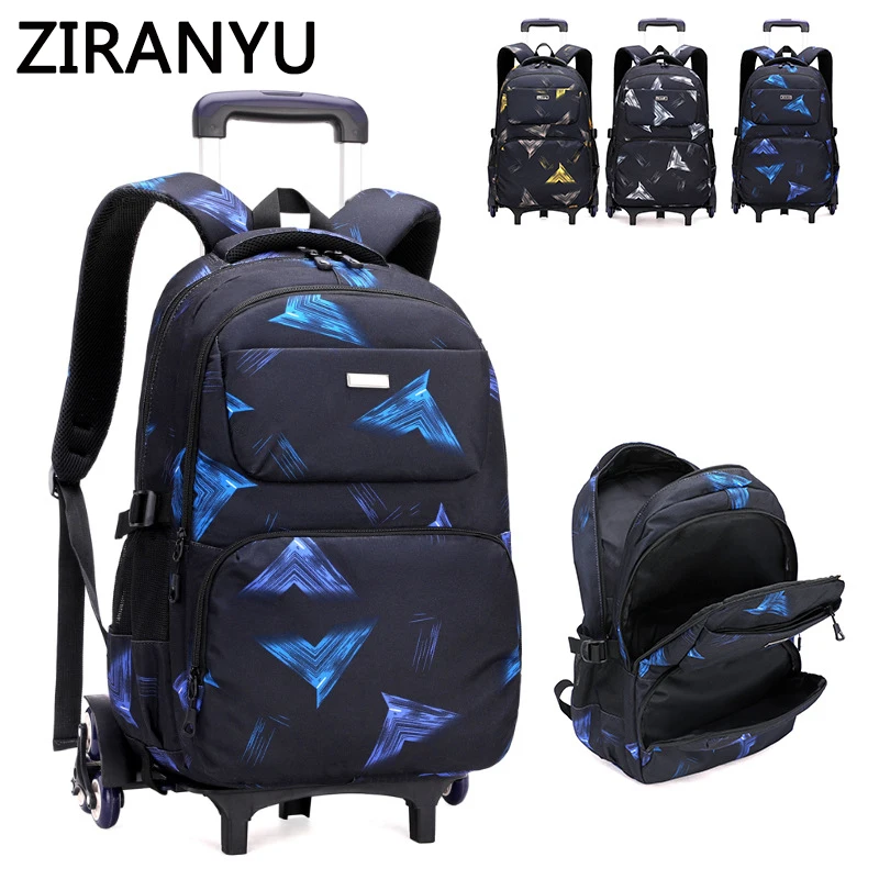 2021 ZIRANYU школьные сумки для детей, водонепроницаемый съемный рюкзак с колесами, тележка, школьная сумка, рюкзак