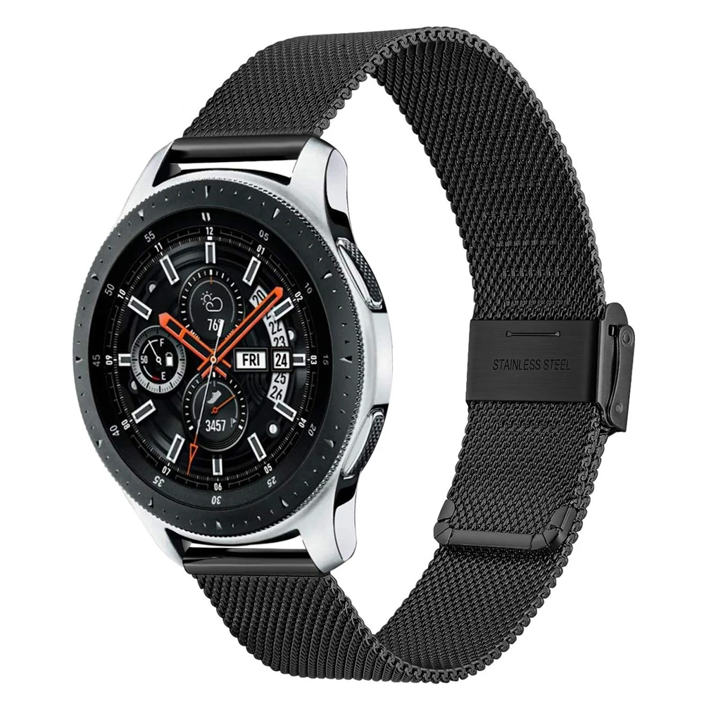 Наборы браслетов для samsung Galaxy Watch 46 мм/gear S3 22 мм 20 мм из нержавеющей стали, Миланский Браслет для активных 2, ремешок 40 мм 44 мм