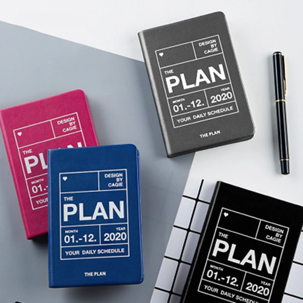 Повестки дня 2020 планировщик A7 Дневник Блокнот органайзер и журналы еженедельно