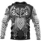 Мужская толстовка Vikings - Odin Tatoo с 3D принтом, уличная одежда с животными, осенняя толстовка с капюшоном, повседневная куртка унисекс, спортивные костюмы
