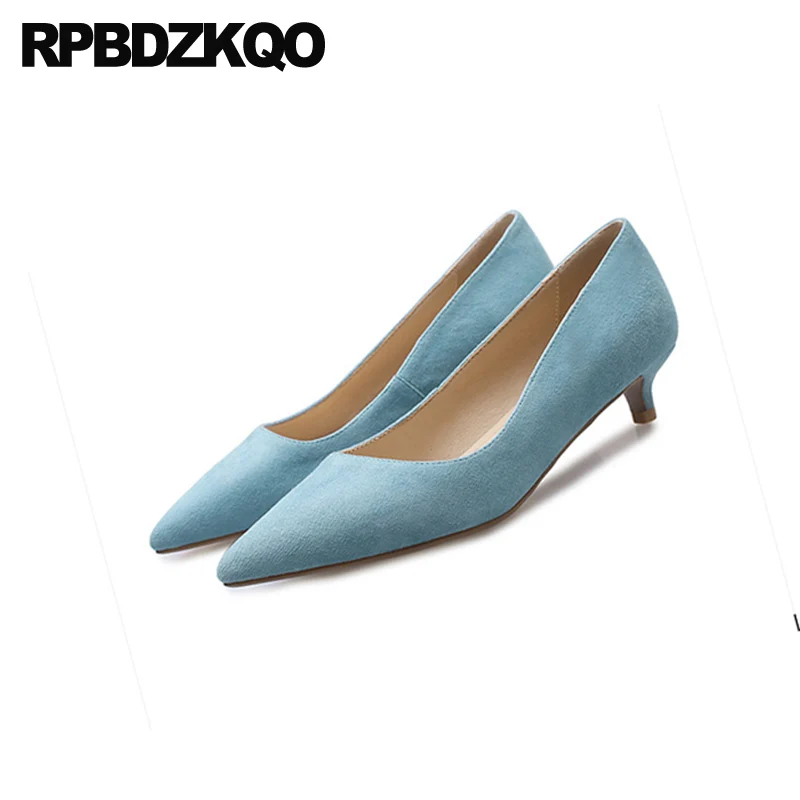 Женские Обувь на низком каблуке без застежки Цвет нежно-фиолетовый синий черный