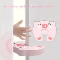 3pcsset child safety barrier portable cute cartoon animals kids safety door clamp baby finger protector door stops stopper