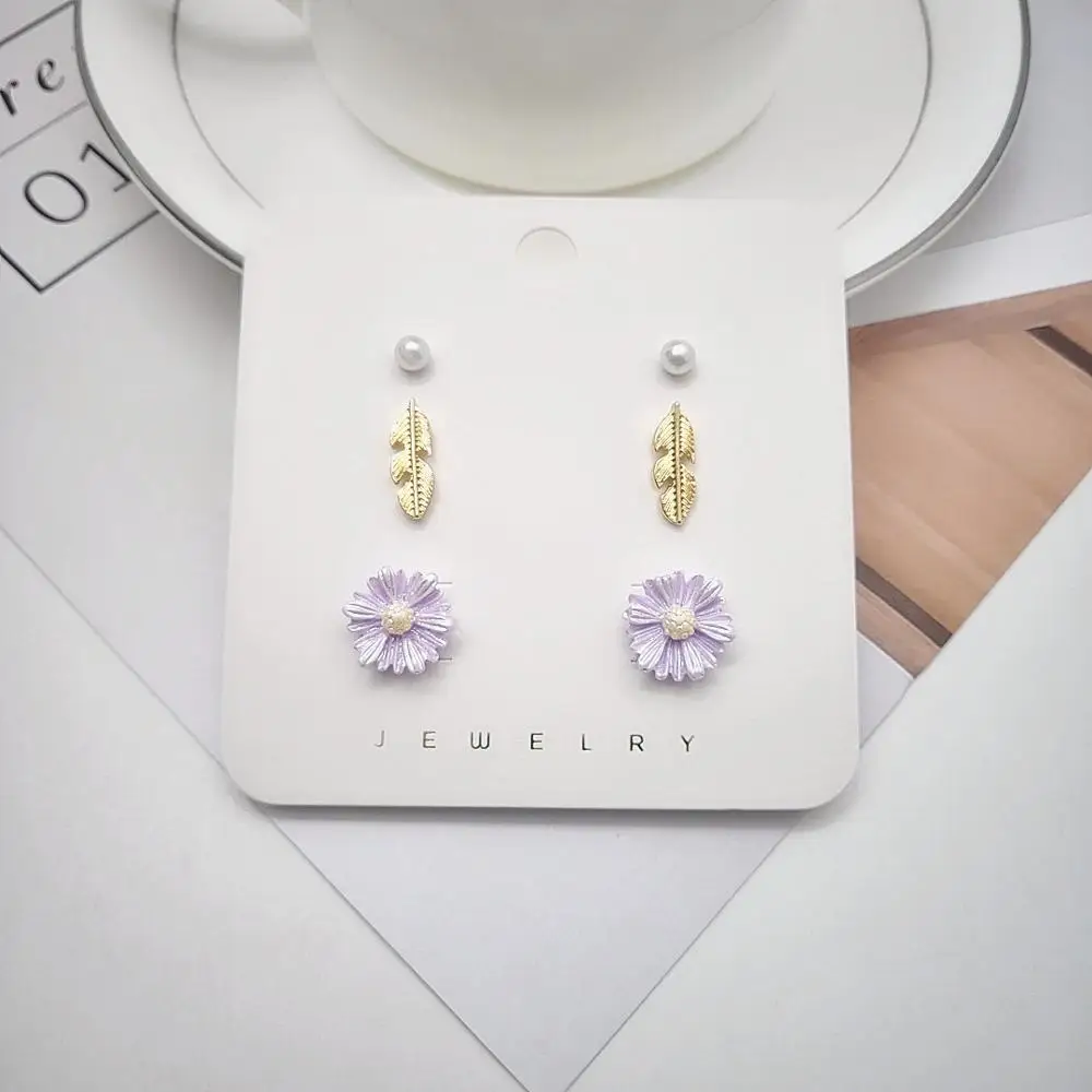 Серьги с золотым сердечком 3 пары модные украшения вечерние серьги подарки на