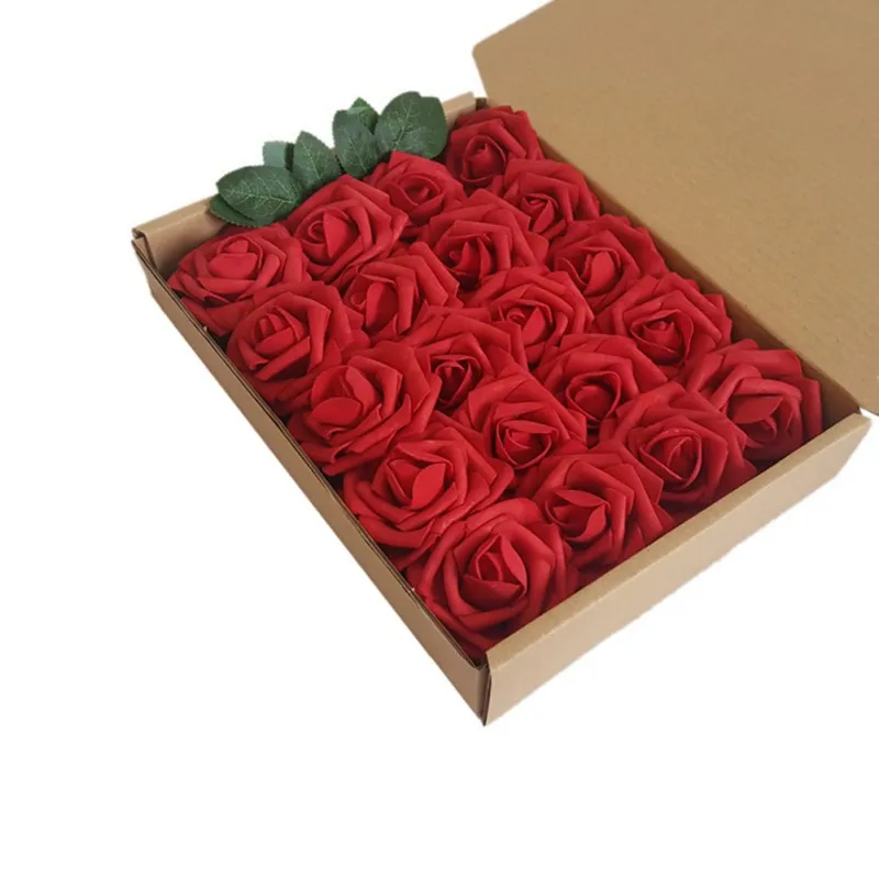 

Valentine's Day Decorative 20 Fake Rose Decorative Bouquets Artificial Flowers For Wedding Party for Birthday Gifts