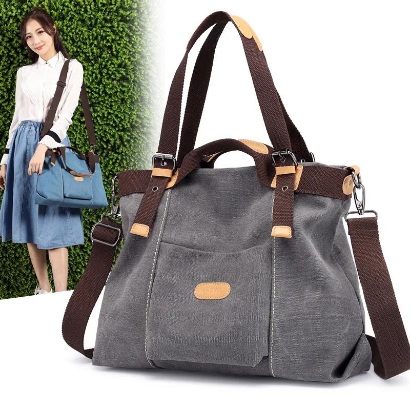 Fashion Canvas Crossbody Bags Tote Quality Handbag Women Shoulder Bags Travel Top-handle Female Messenger Bags