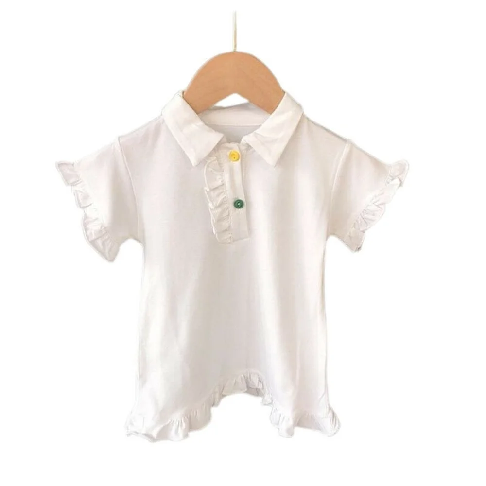 

Kids Girl Summer Solid Short Sleeve Shirt Dress Beach Holiday Mini Sundress