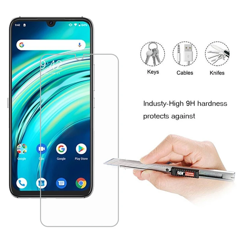 2 шт. взрывозащищенное переднее закаленное стекло для ЖК экрана Umidigi A9 Pro Защитная