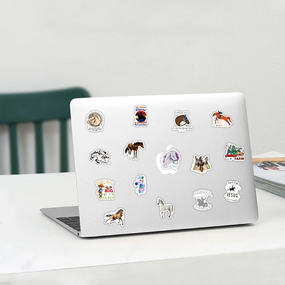 10/30/50PCS Horseman Equestrian Horse Stickers Aesthetic Laptop Water Bottle Waterproof DIY Graffiti Decal Sticker Packs Kid Toy images - 6