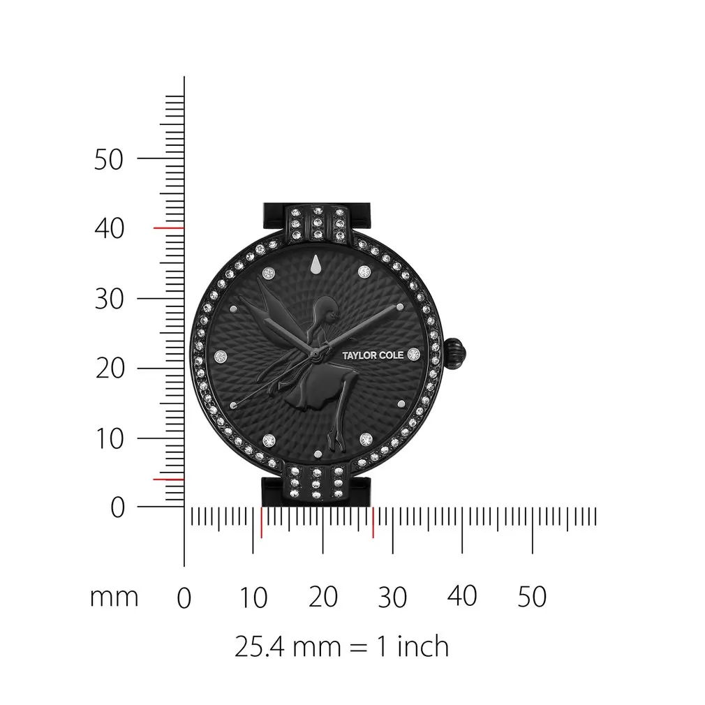 

Taylor Cole Kadin Saat Luxury Round Full Black Crystal Case Lady Slim Quartz Steel Band Bracelet Clock Watch Gift Box / TC092