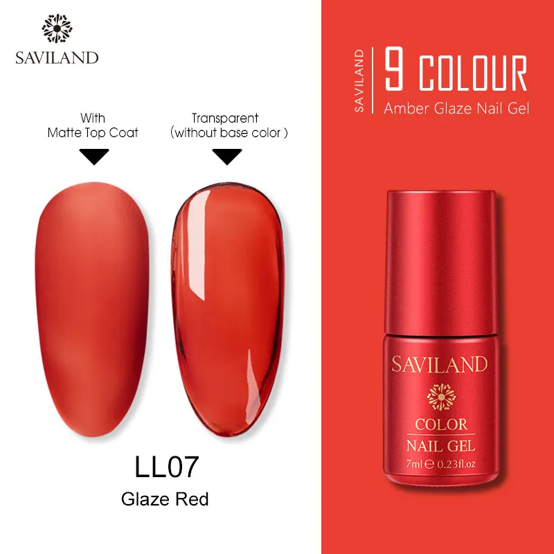 7ML LL07 SAVILAND Радужный Янтарный Гель-лак для ногтей креативный художественный Гель-лак для ногтей полупрозрачный праймер лак для ногтей - Цвет: 7ML LL07