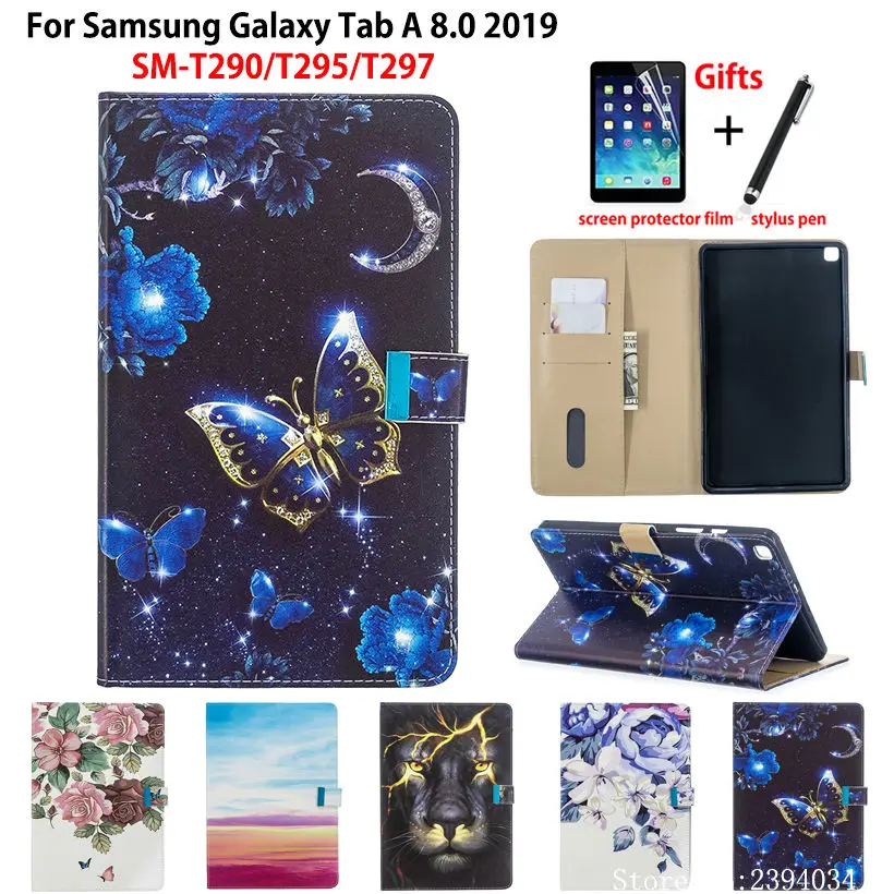 Флип-чехол с бабочками для samsung galaxy tab A 8 0 дюйма 2019 | Компьютеры и офис