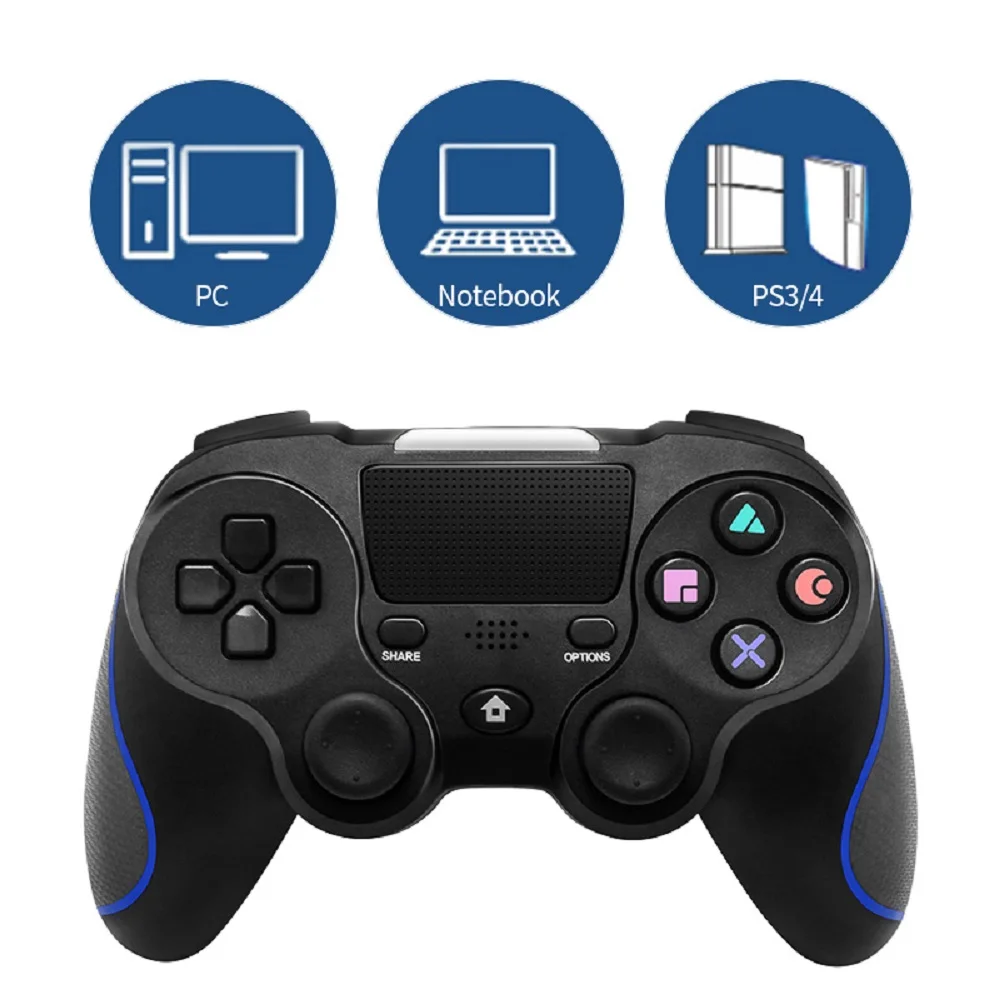 

Геймпад подходит для геймпада PS4, совместимого с Bluetooth, беспроводной вибрационный джойстик