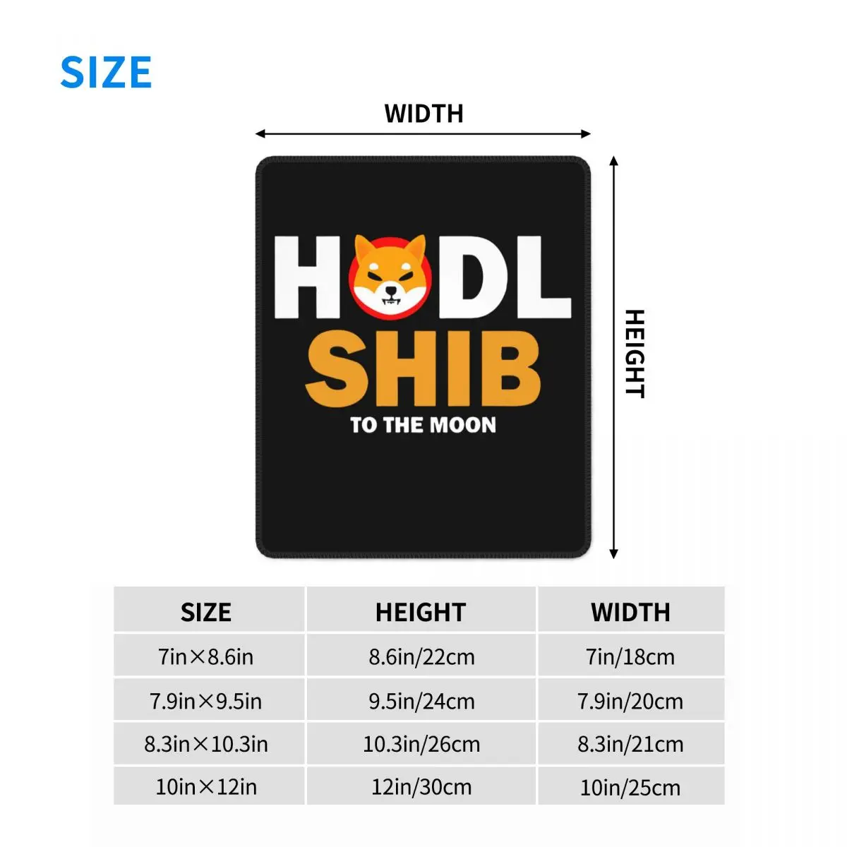 

Shiba Inu Coin Hodl $Shib Token Crypto Mouse Pad SHIB Doge Cryptocurrency Lockedge Mouse Mats Rubber Computer Keyboard Desk Pad