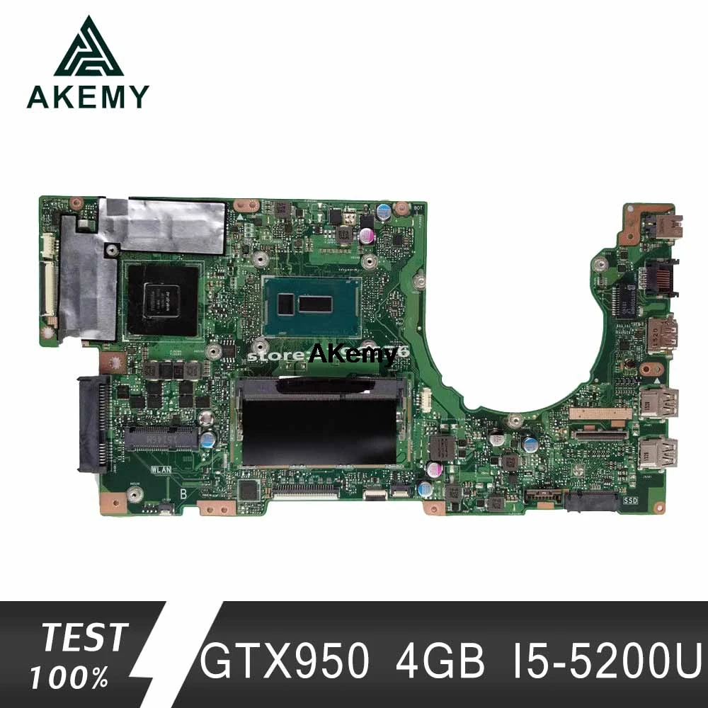K501LX для ASUS K501LN K501LB A501L K501L K501LB V505L материнская плата I5-5200U 4G Оперативная память GTX950-4GB материнская плата Тесты работы
