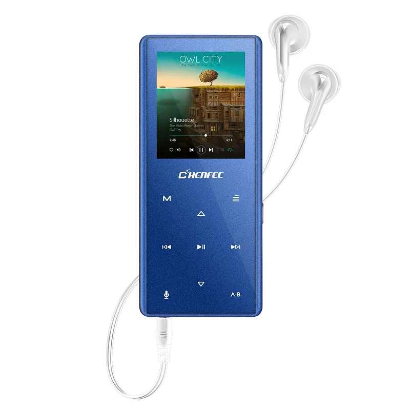 mp3-плеер с шагомером, Bluetooth 4,2, встроенный динамик, металлический плейер с fm-радио, поддержка SD карты до 128 ГБ