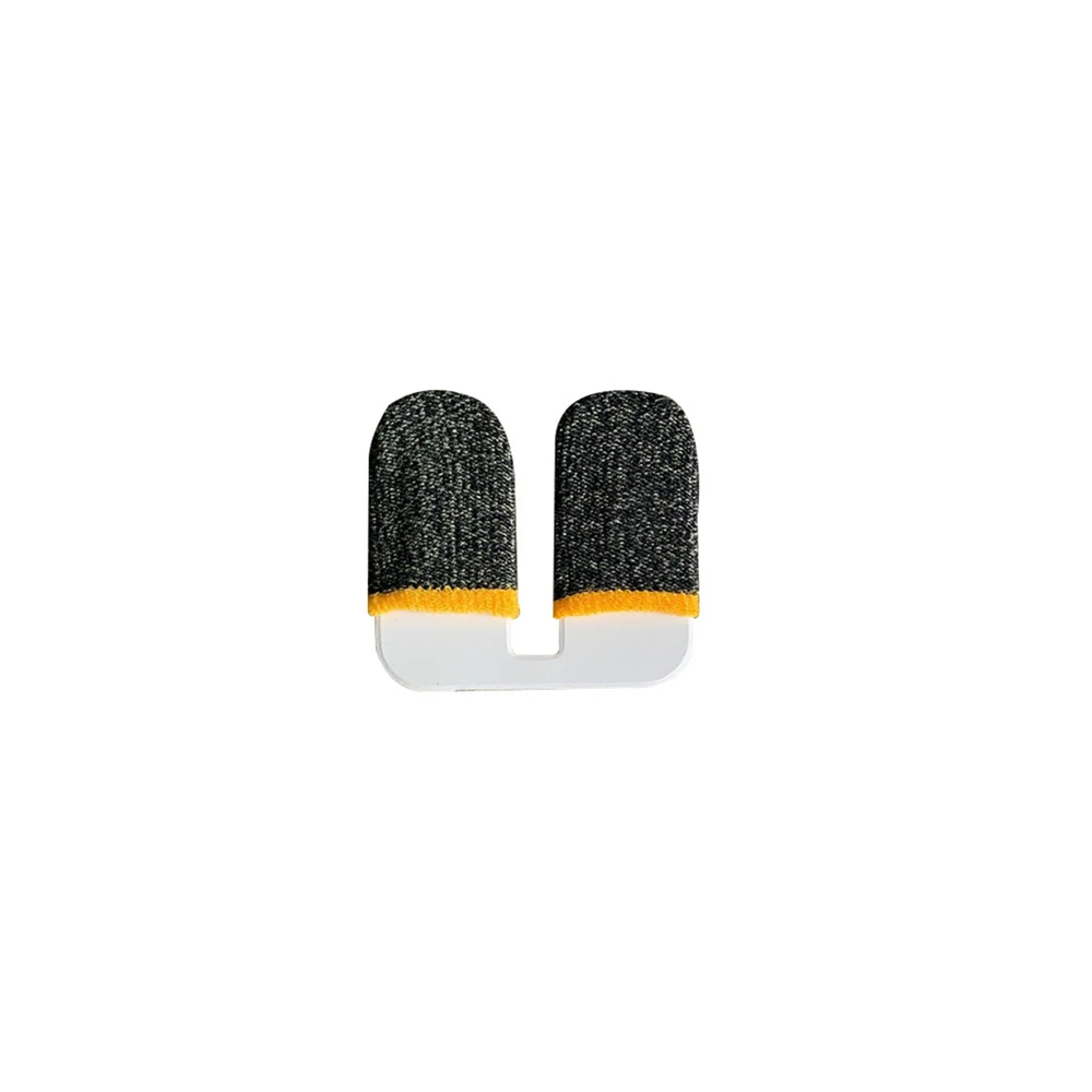 

1 Pair Silver Fiber Thumb Finger Mobile Game Cuff Gloves
