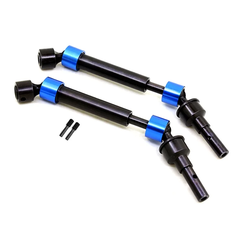 

2Pcs Hard Steel CVD Universal Joint Drive Shaft Axle Upgrade Accessories for Traxxas 1/10 E-Revo Summit E-Maxx RC Car