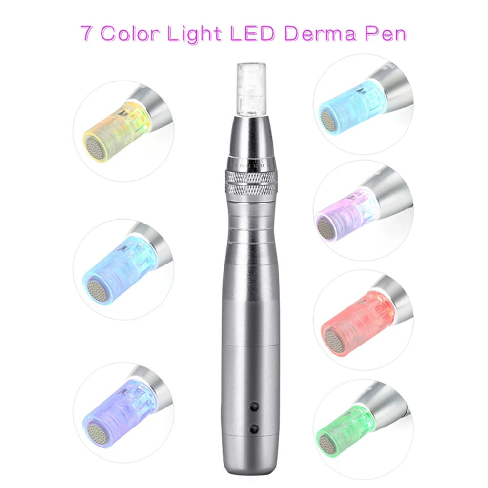 Аккумуляторная электрическая Дерма-ручка 7 цветов светодиодная фотонная ручка с