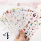6 листов Art Наклейки для ежедневника набор кактус Кофе фрукты Противоударная заданяя наклейки для ежедневника для Скрапбукинг Календари для детских поделок сделай сам