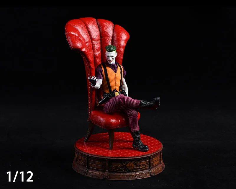 Масштаб 1/12 диван с высокой спинкой и низкой миниатюрный престольный стул