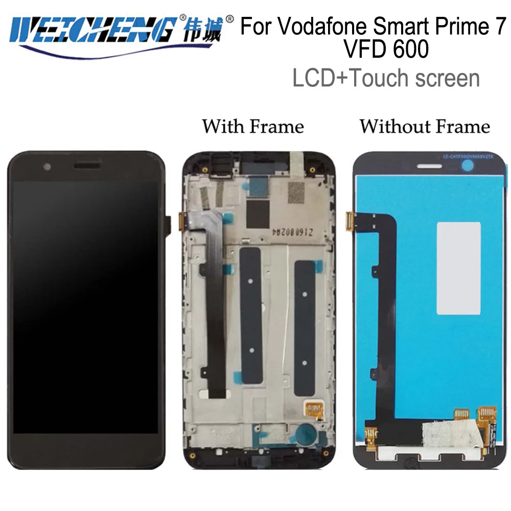 5 &quotдля Vodafone Smart Prime 7 ЖК дисплей + сенсорный экран в сборе с рамкой для VFD600