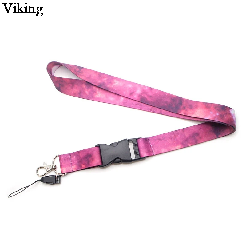 

Purple Sky Print Lanyard For keys Phone Creative Phone Holder Neck Straps With Keyring ID Card Neck Strap Keys Hang Rope G0333