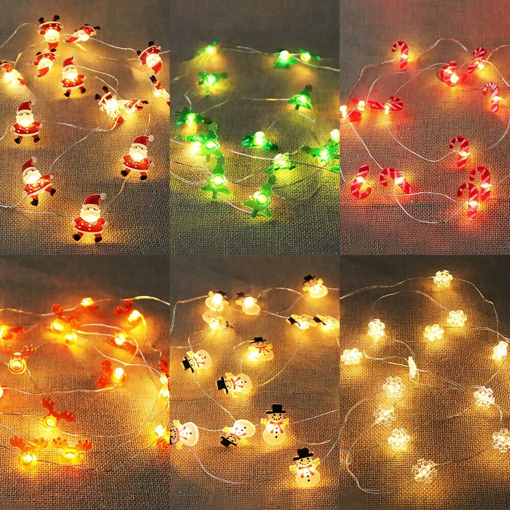 

Christmas Decoration Lights Led String Lights Santa Claus Snowman Deer Snowflake Party Decoration Home Lighted String Lights