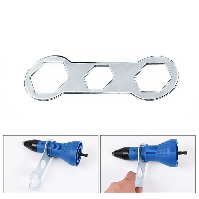 7Pcs/Set Electric Riveter Nut Riveting Tool Cordless Drill Adaptor Insert with Wrench&ampNuts 2.4- 4.8 | Инструменты