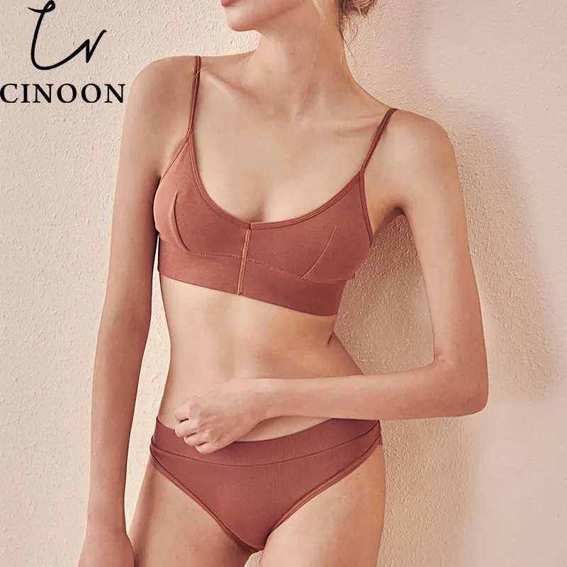 Женский хлопковый бюстгальтер CINOON сексуальные удобные чашки три четверти с пуш