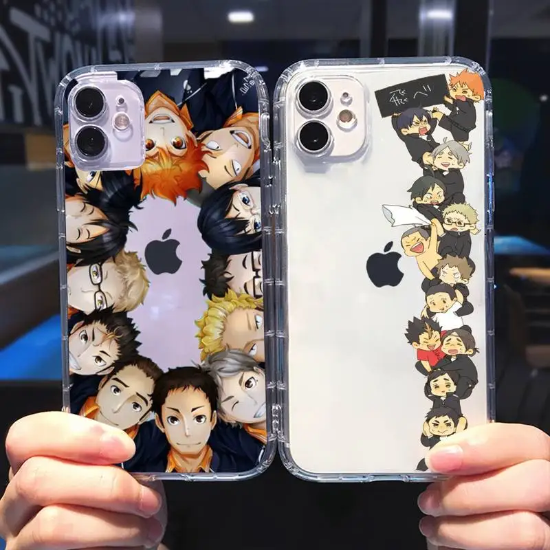 

Haikyuu Hinata attacks Anime Phone Case For iphone 13 12 11 8 7 plus mini x xs xr pro max Transparent soft