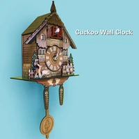 retro black forest cuckoo clock wooden house wall alarm clock bird living room bedroom home decoration accessories gifts kids