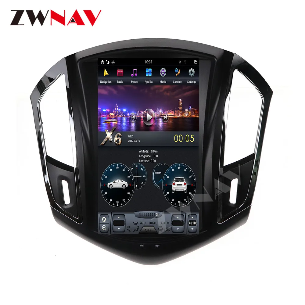 Android 9 128G IPS Screen PX6 DSP Car Tesla For Chevrolet Cruze 2012 2013 2014 2015 GPS Multimedia Player HeadUnit Radio Audio | Автомобили