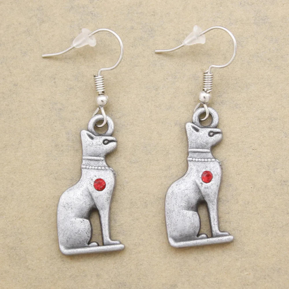 Винтажные посеребренные этнические египетская Клеопатра старинный Баст кошка