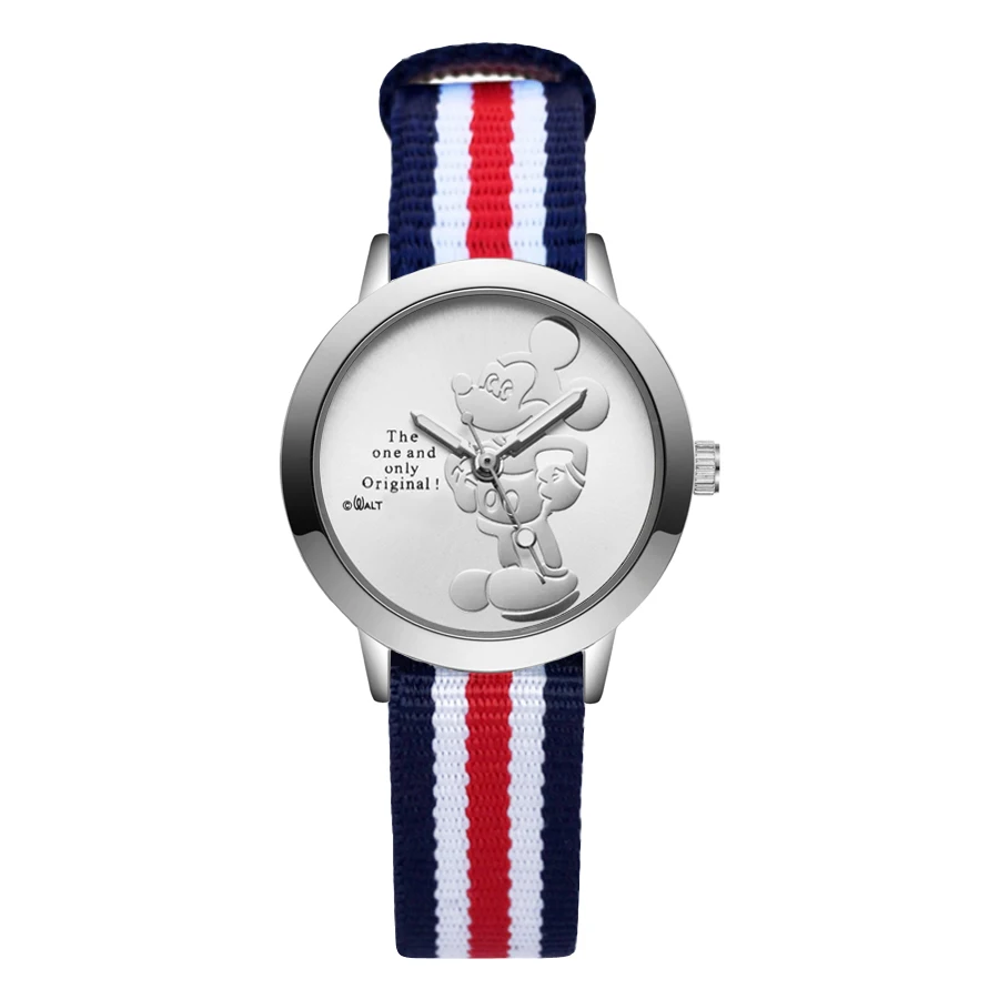 Часы Детские кварцевые с нейлоновым ремешком модные милые Мультяшные мини часы