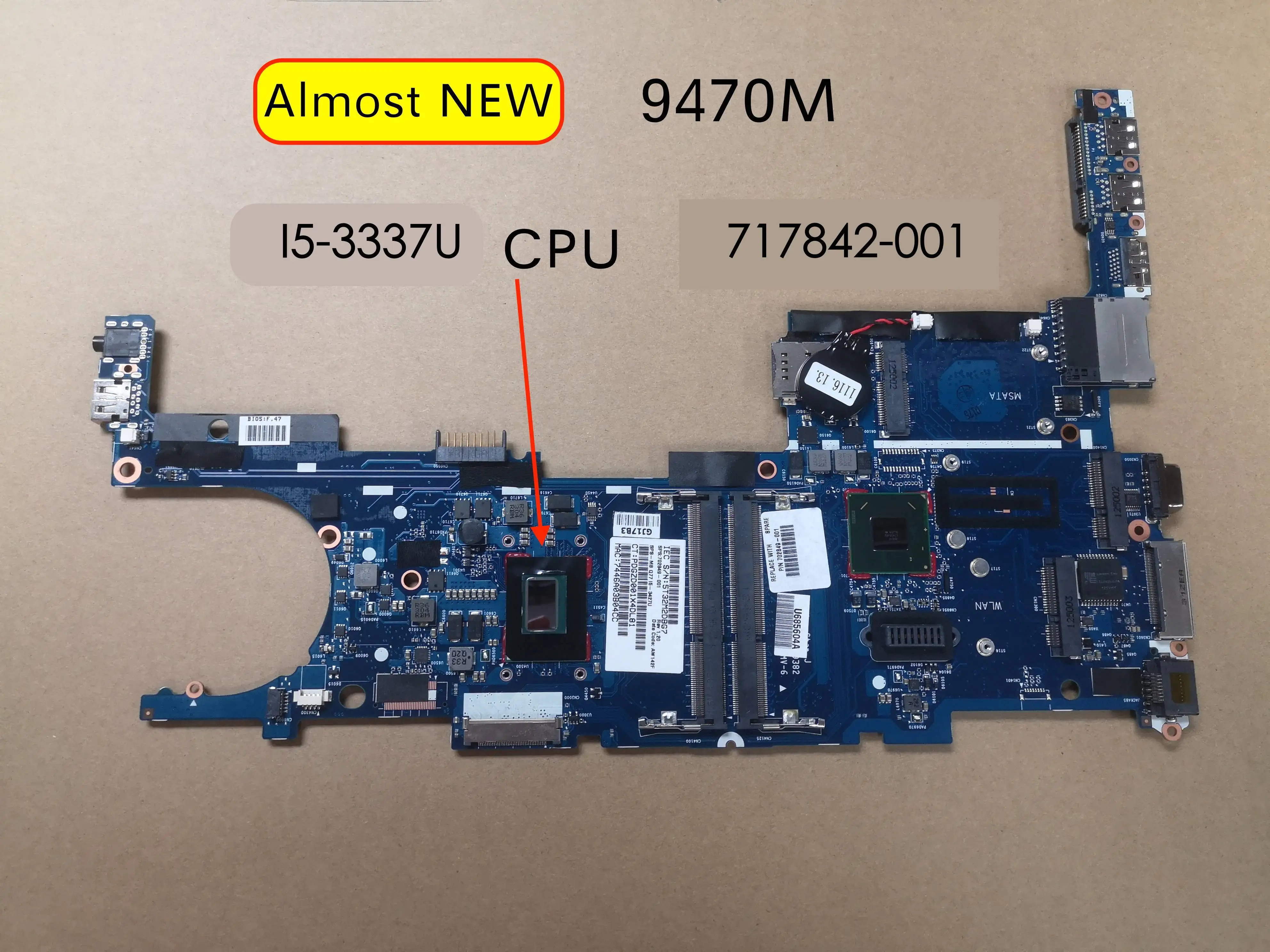 

Материнская плата для HP EliteBook Folio 717842 M 704439 6050A251410, 702849-001, 9470-001, 9470-001