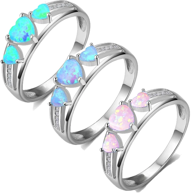 3 цвета цветное Кристальное коктейльное кольцо серебро женские очаровательные