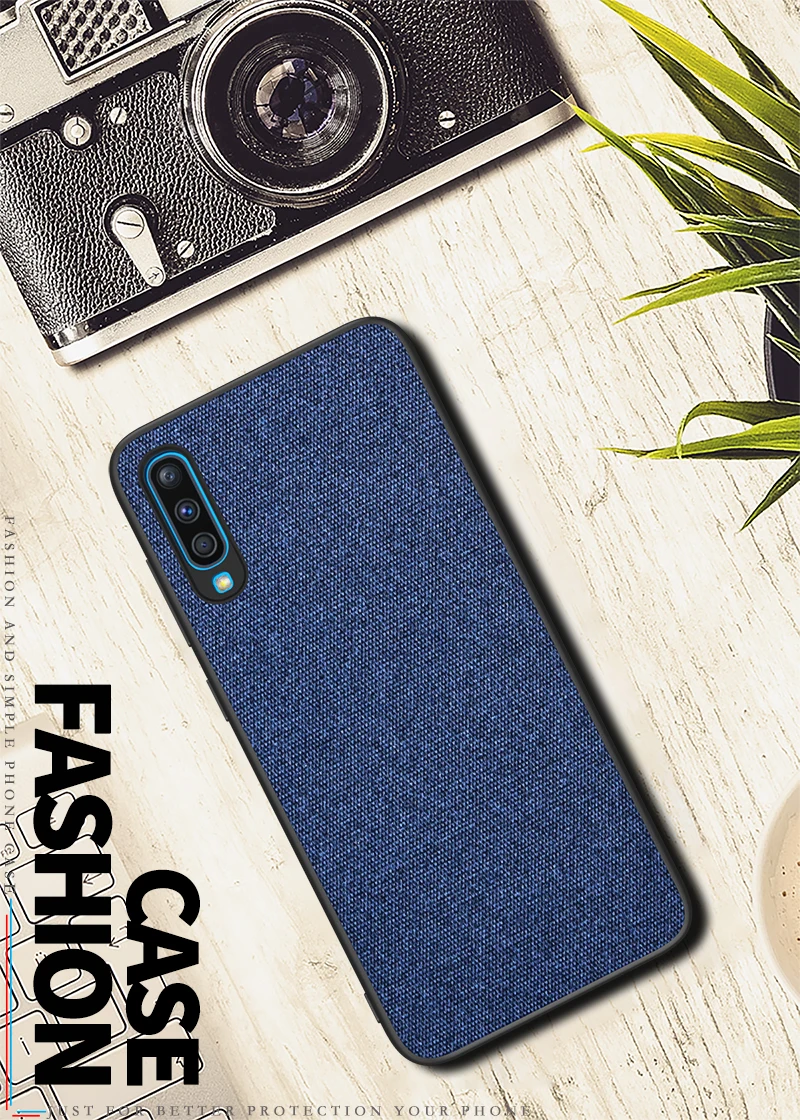 Для samsung A50 чехол TPU кромка из плотной ткани на заднюю панель матерчатая ткань крышка для samsung Galaxy A10 A20 A30 A40 A50 A60 A70 чехол для телефона