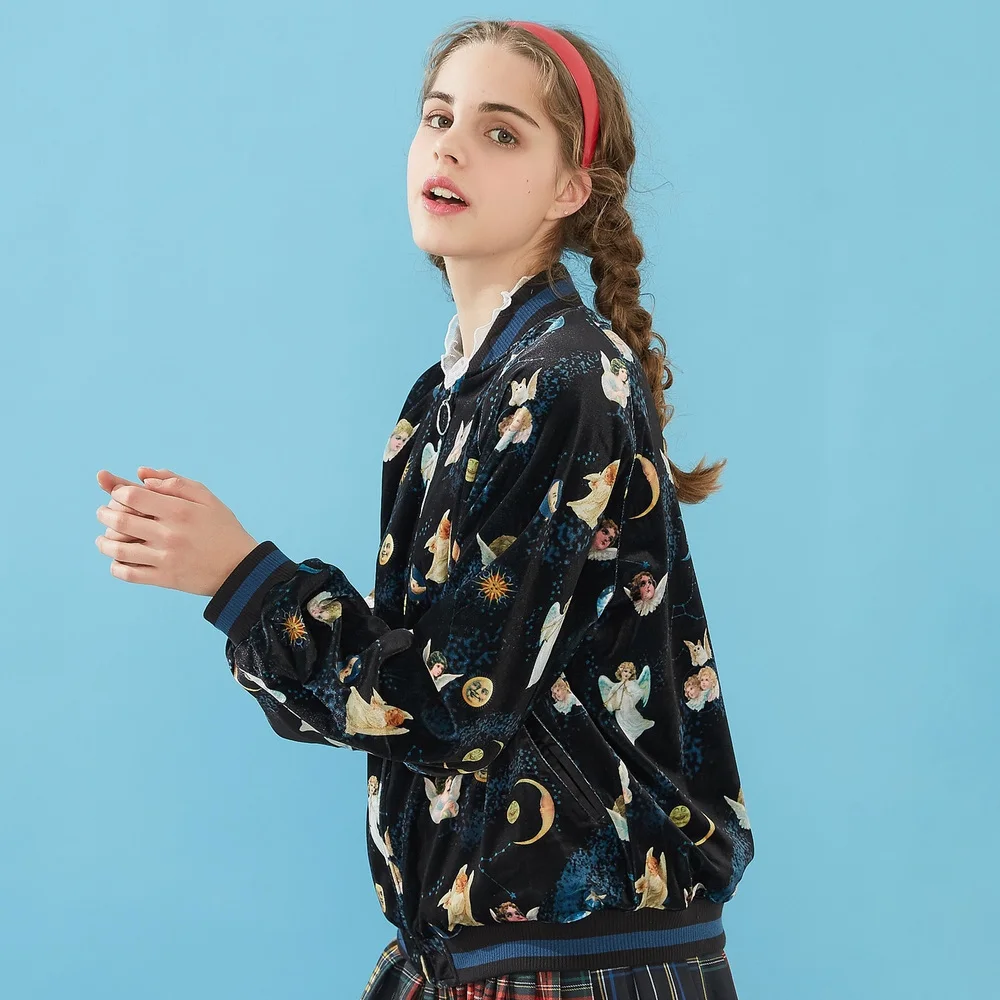 Metersbonwe Новая модная бейсбольная куртка женская осенняя одежда двухсторонняя