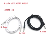 5pcs 1meter 5ft 4poles 3 5mm jack audio cable male for mobile phone with 17mm long tip connector