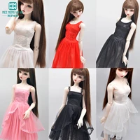 bjd doll clothes 58 60cm 13 fashion dd sd dolls toys ball jointed doll fashion lace dress black white pink red