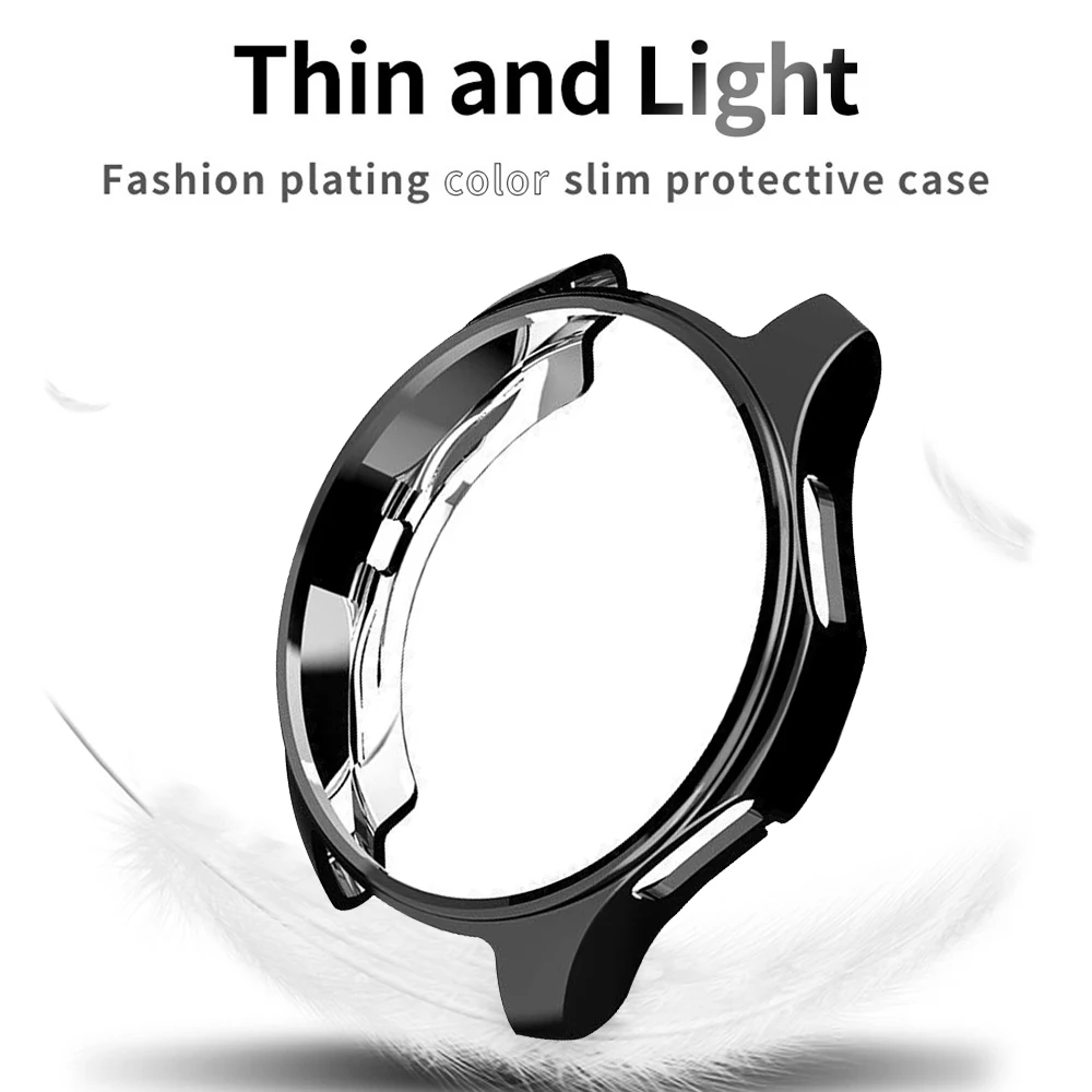 Protective Case for Samsung Galaxy Watch 4 3 Classic Cover 42mm 46mm 40mm 44mm 41mm 45mm Lightweight Bumper Soft TPU Shell