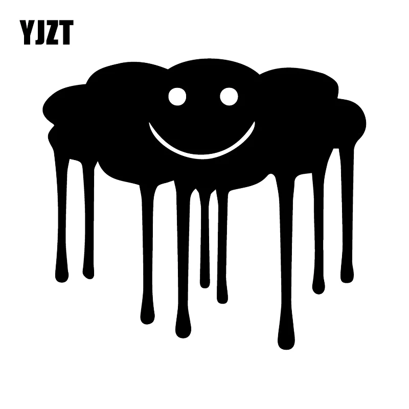 

YJZT 16.2X14.6CM Happy Clouds Vinyl Decal Creative Cartoon Car Sticker Accessories C25-1061