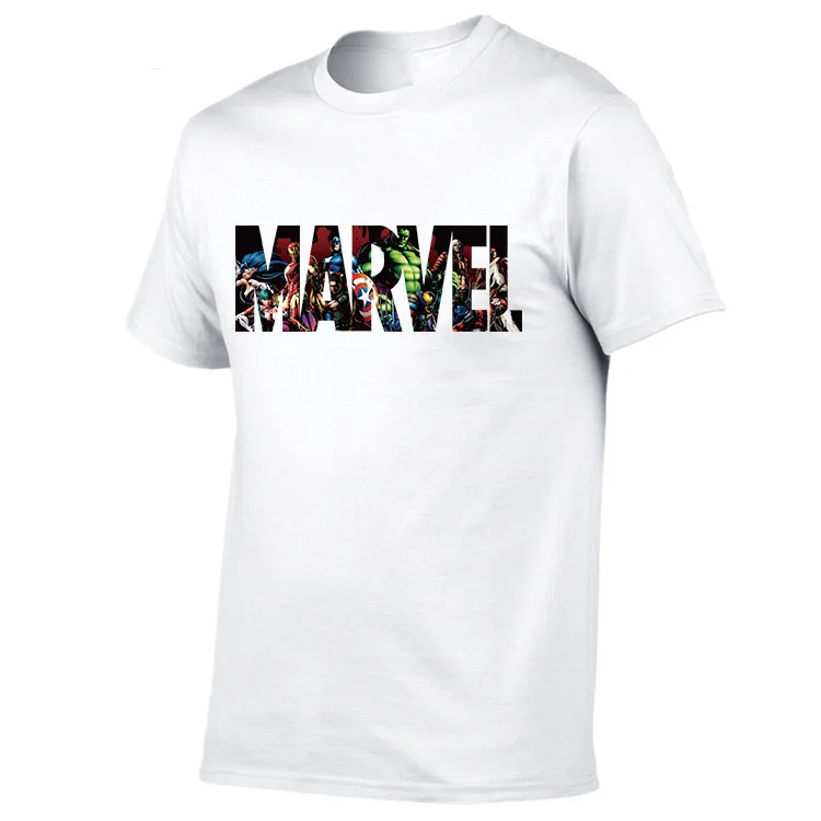 Disney с принтами &quotMarvel&quot &quotМстители&quot из чистого хлопка футболка принтом летние