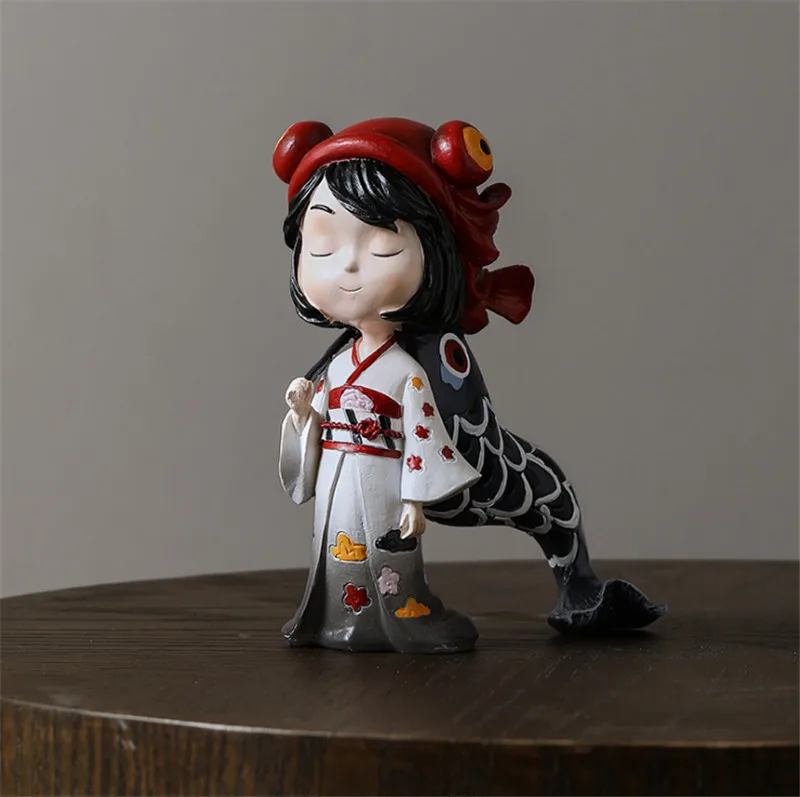 HHT японский мультфильм Скульптура девушки настольные украшения дома бабочка
