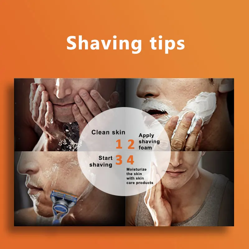 

Gillette Fusion 5 Straight Razor Men's shaver Safety Machine New razor Cassettes For Men Shaving With Replacement Shave blades