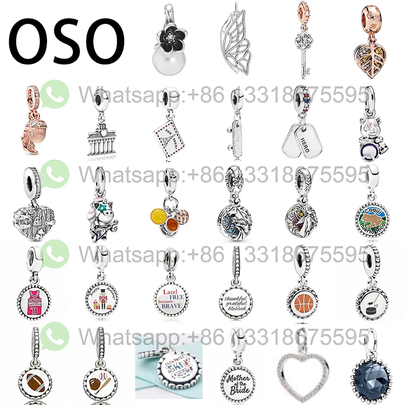 

New Year Christmas Original 1:1 925 Sterling Silver Butterfly and Unicorn Pendant for Women Similar To Pandoraes Bracelet